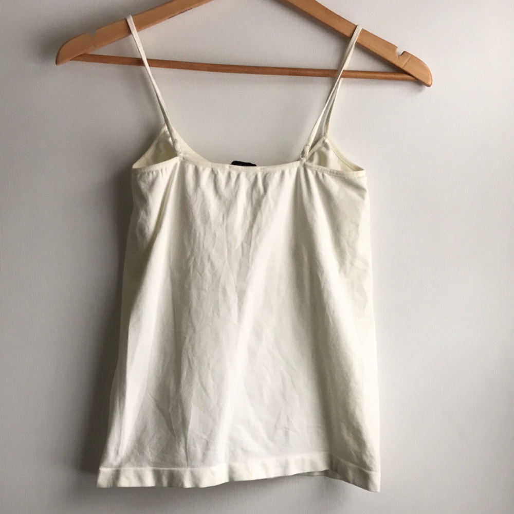 Bebe NWT Bra Cami Camisole w/ Bra shelf Ivory M/L - Picture 5 of 6